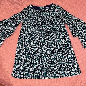Janie and jack dress floral white blue size 3 flow